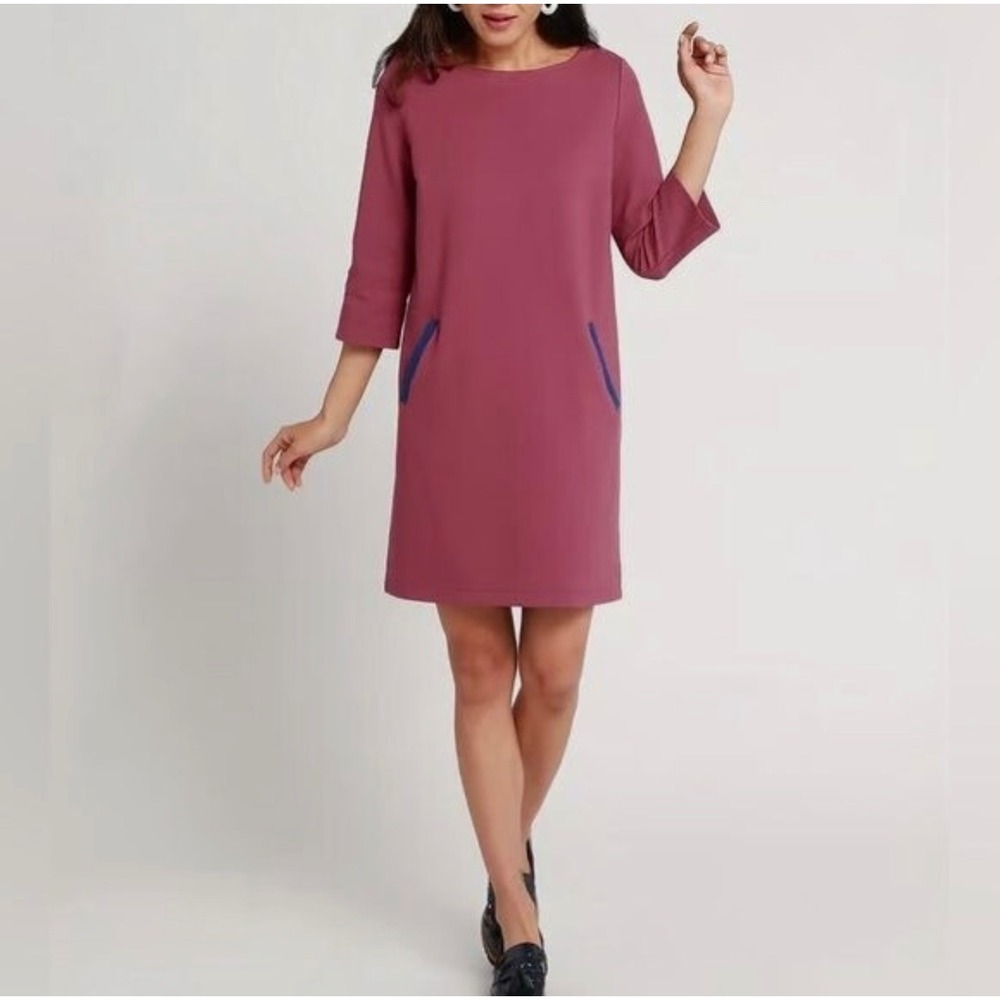 Betabrand NWOT Half Day Shift Dress Mini 3/4 Sleeve Knee Length Casual Dress XS